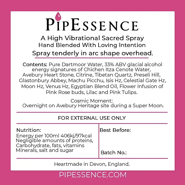 Thumbnail: The PipEssence Divine essence,  back label