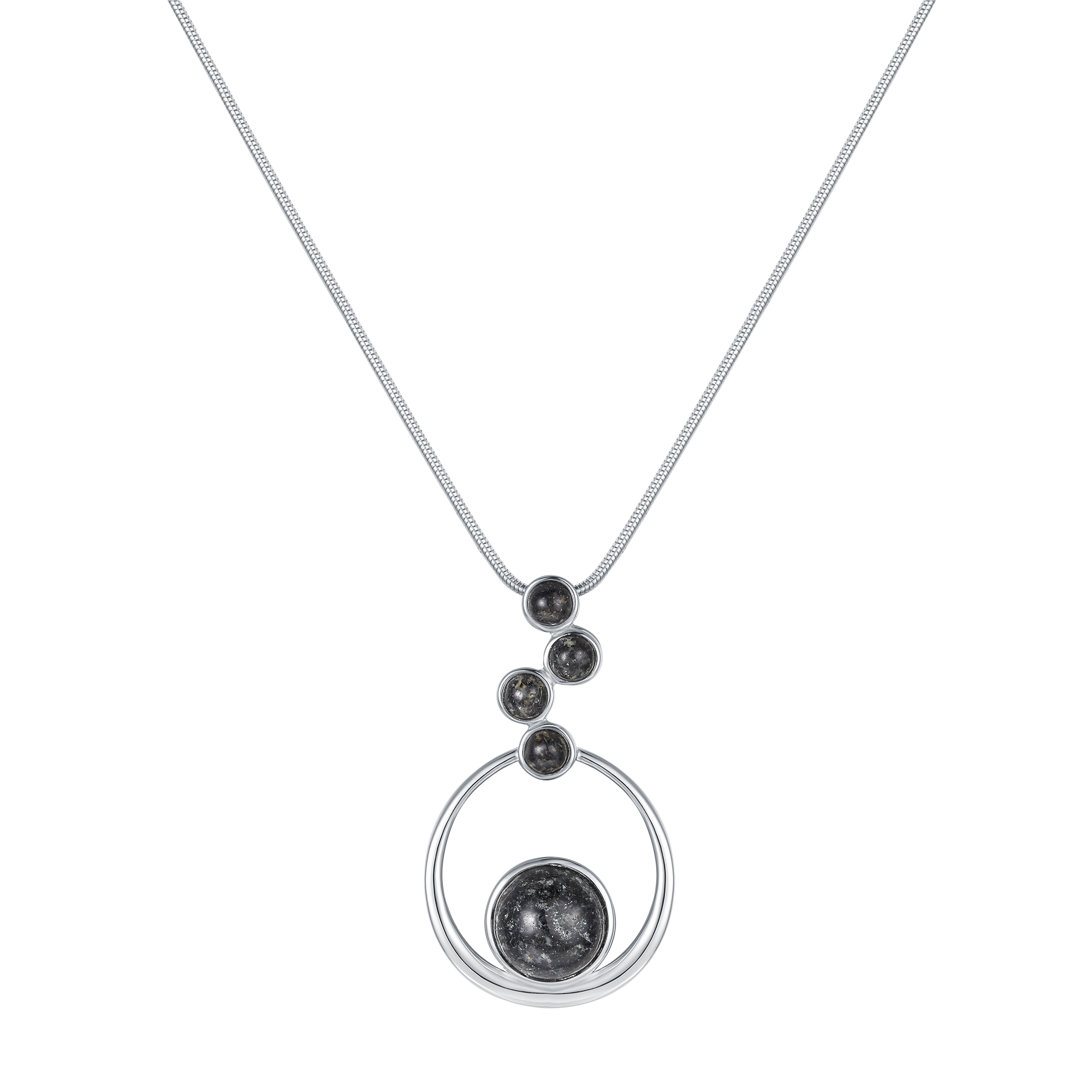 Jersey Granite Floating Circles Necklace