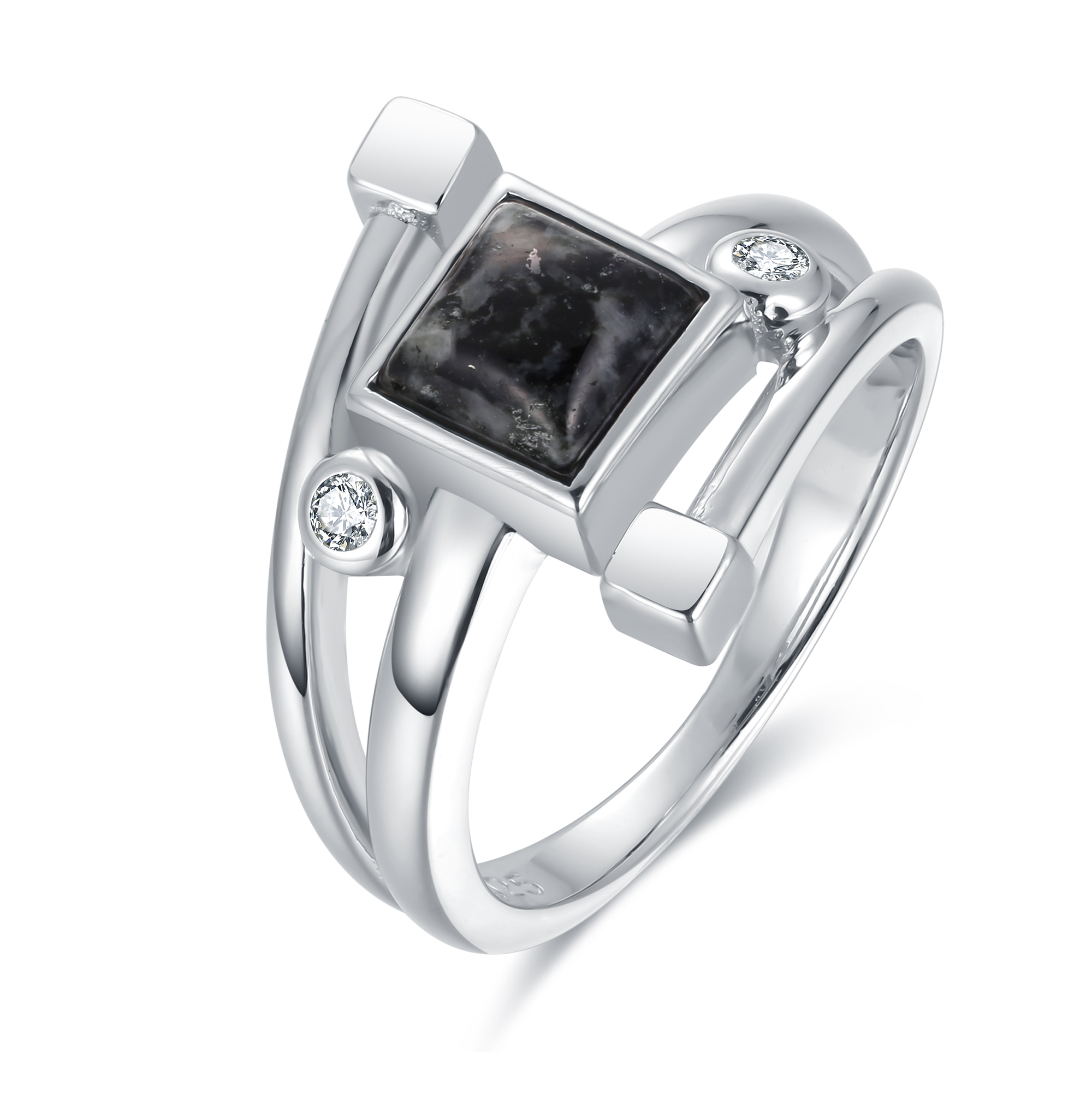 Square Granite Ring