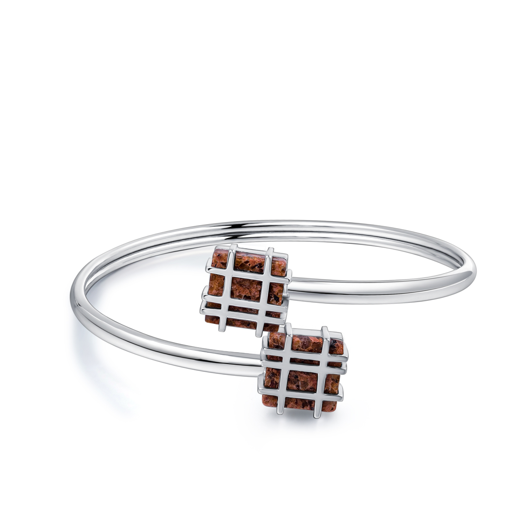 Jersey Granite Square Lines Bangle