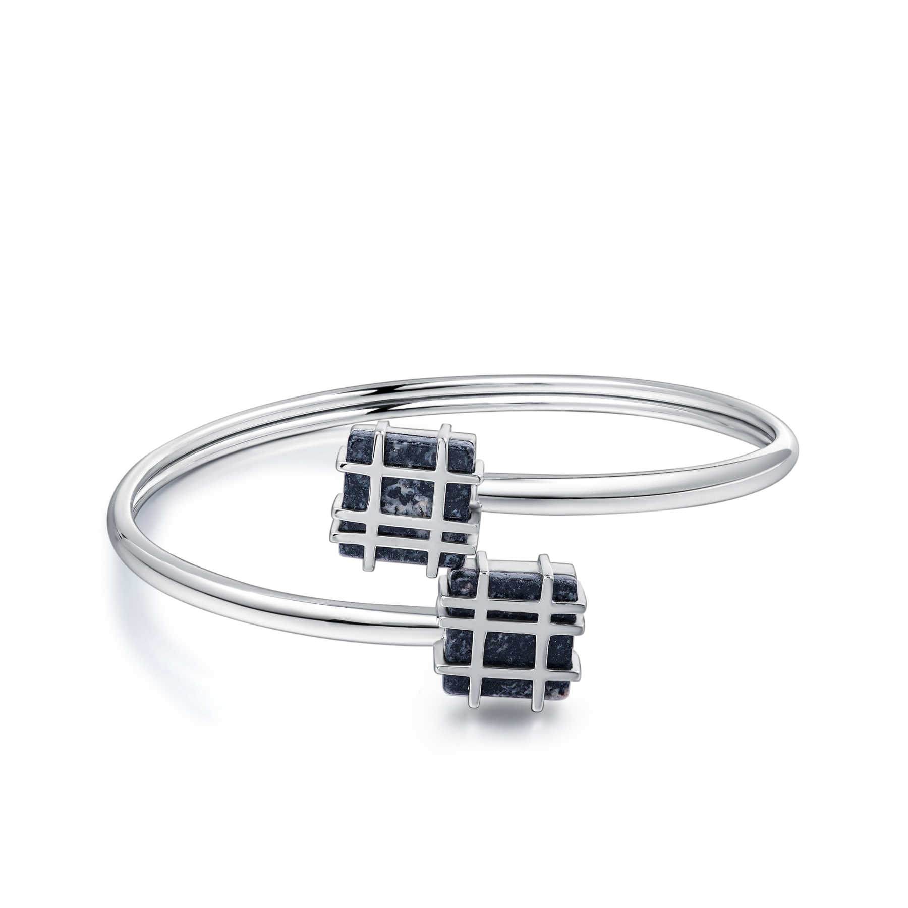 Jersey Granite Square Lines Bangle
