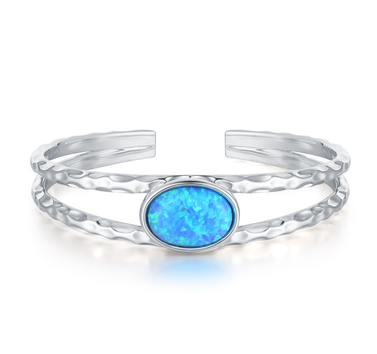 Oval Stone Opal Bangle