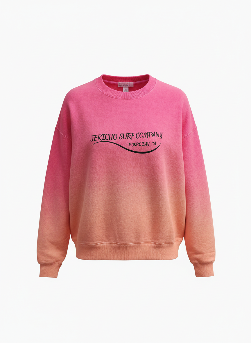 JSC MB Pink Ombre Crop Sweatshirt
