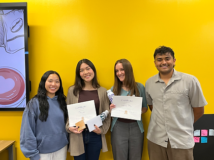 AMA ambassadors pose for a photo with the Directors of Memberships after their capstone presentation.