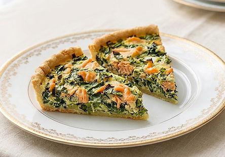 Quiche épinard–Saumon