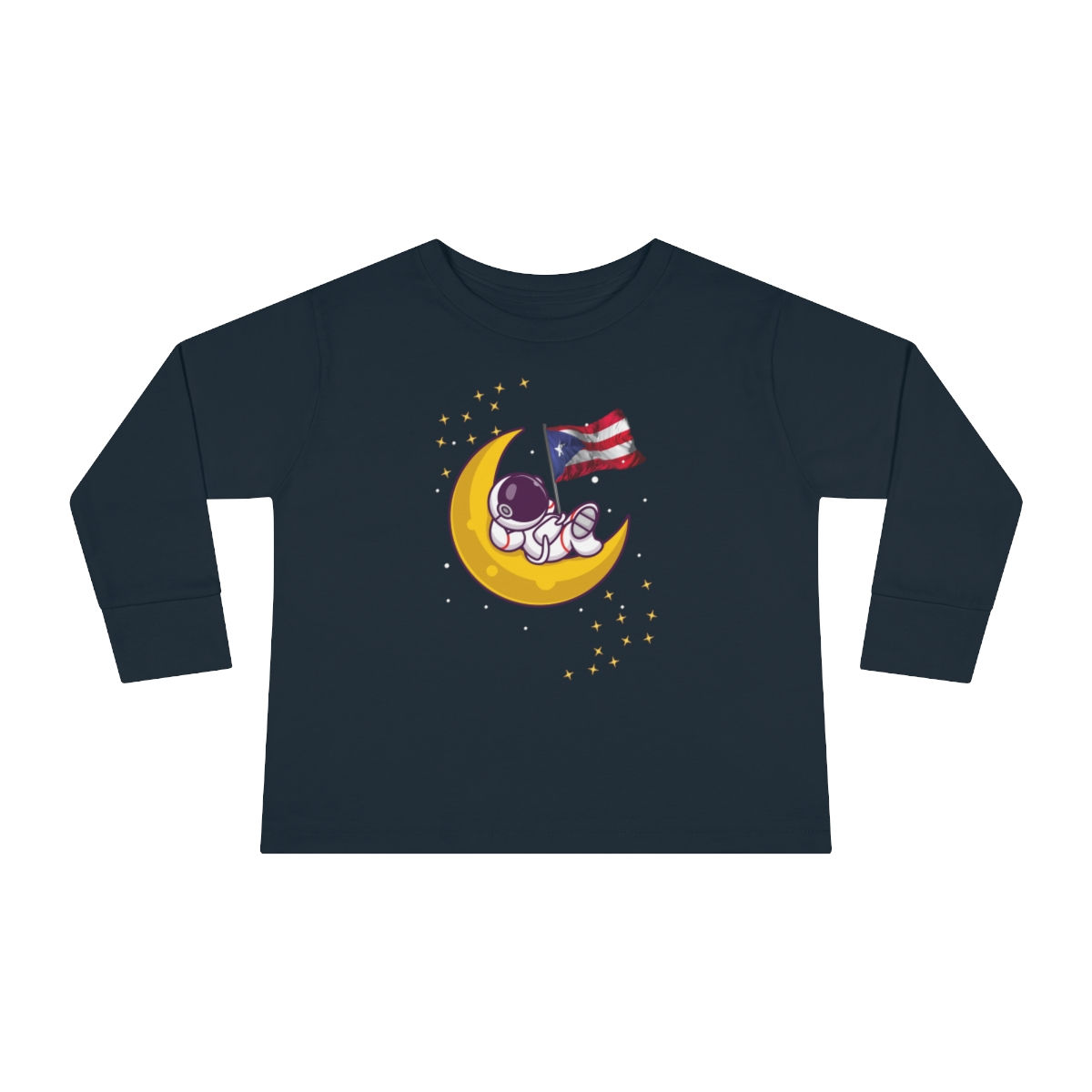 Boricua en la Luna Toddler Long Sleeve Tee