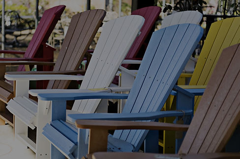 Poly Adirondack Chairs lined up