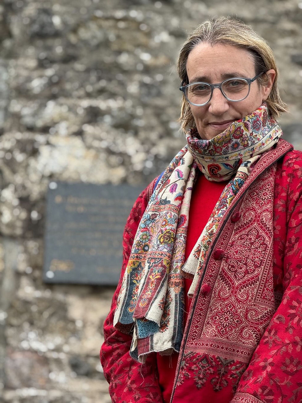 Foulard Kalamkari brodé main