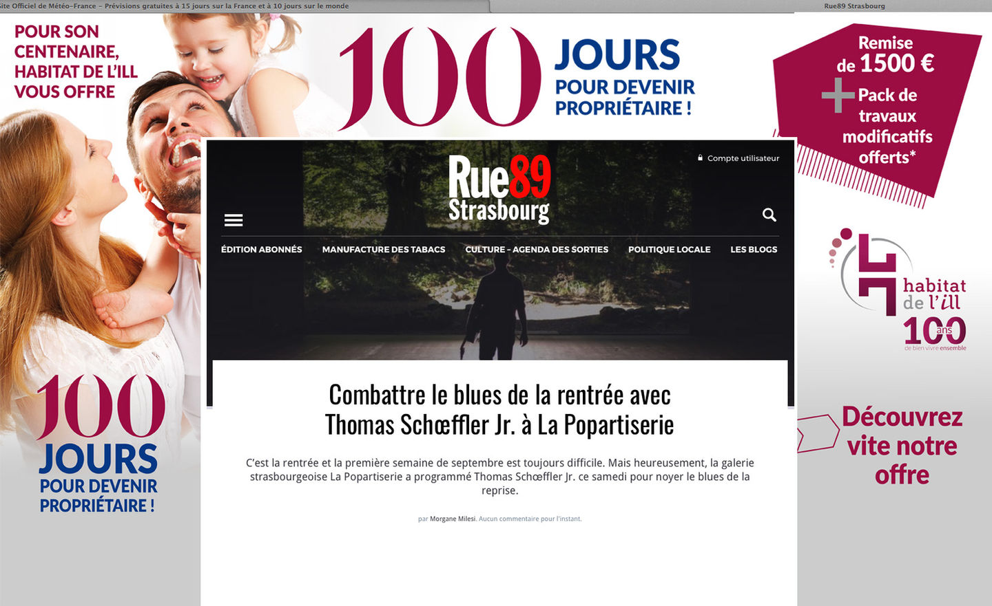 Habitat de l'Ill- Campagne d'affichage numérique "Anniversaire"