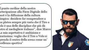 Il tiro a volo apre alla FIERA dello SPORT Digital. Marco Baratto: "Dall'OS Academy alle Olimpiadi"