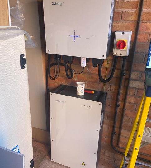 customer walkthrough of inverter system after installation in Tiverton