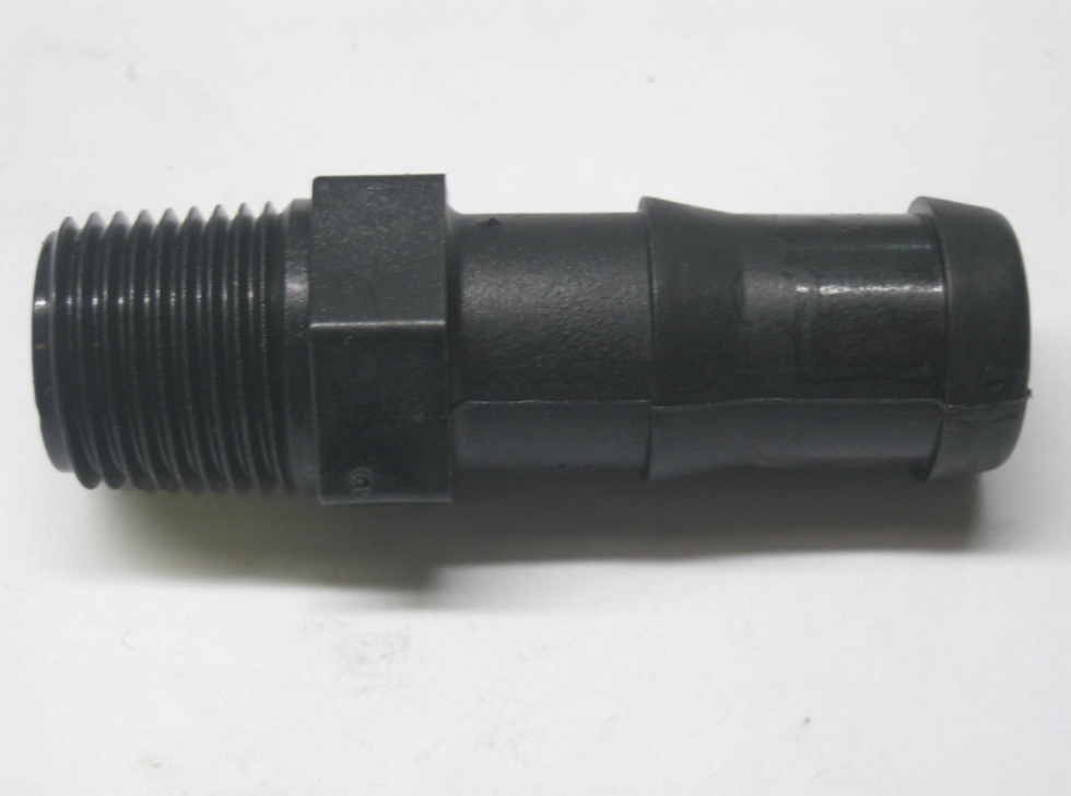 Thumbnail: AG051177 AGCO Poly Hose Barb 1/2" M NPT X 3/4"