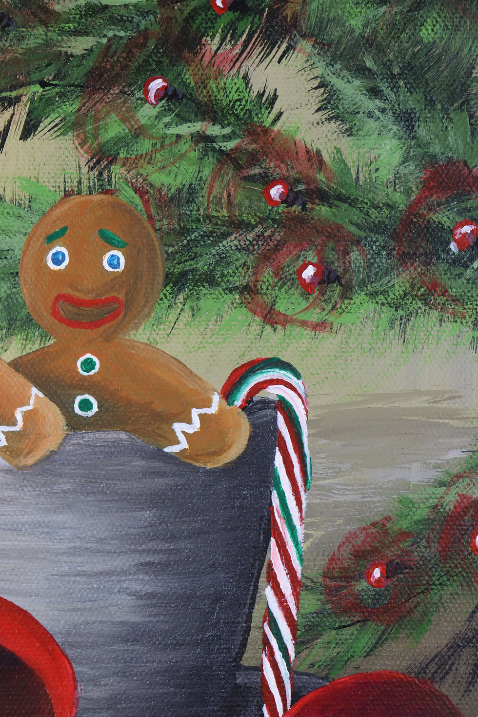 Thumbnail: Giclee print "Gingerbread men at Christmas"
