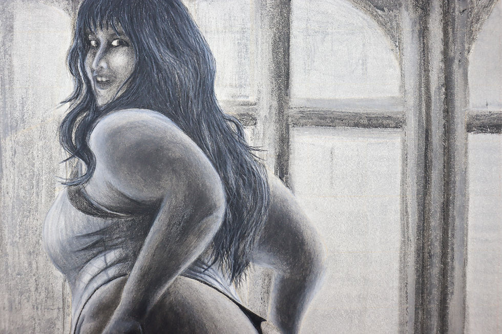 Thumbnail: Giclee print "Boudoir woman at window"
