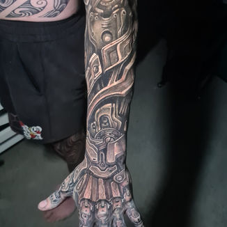 biomech, biomechanial tattoo, biomech sleeve