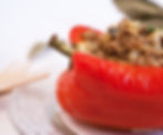 Poivrons Farcis accompagné de Riz