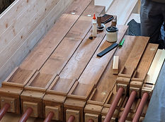 Organ pipes installed in the organ in Augustusburg, Germany