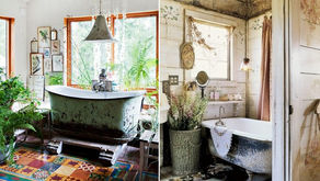 ВАННАЯ КОМНАТА В СТИЛЕ БОХО ШИК   