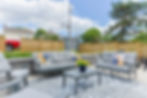 Grill ready, enjoy a meal around the outdoor dining table, relax in comfortable lounge seating, or gather around the fire pit to swap stories, roast marshmallows, and relive the day's adventures.