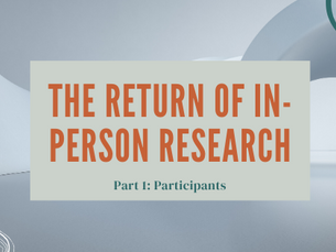 Returning to Research: Pt. 1- The Participants