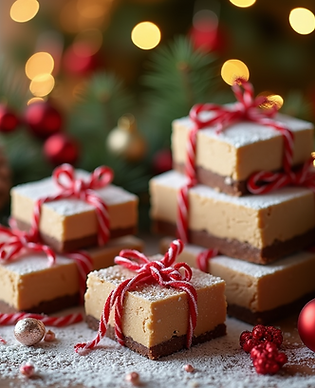 A-festive-holiday-scene-featuring-colorful-fudge-bundles-arranged-with-ornaments-and-holid