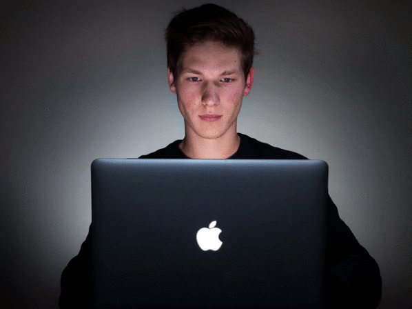 Man Blogging