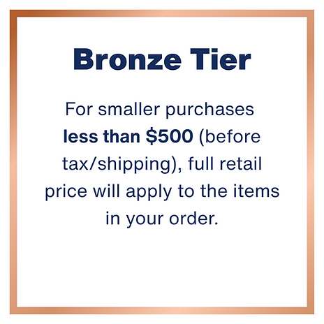 Bronze Tier Retail Price