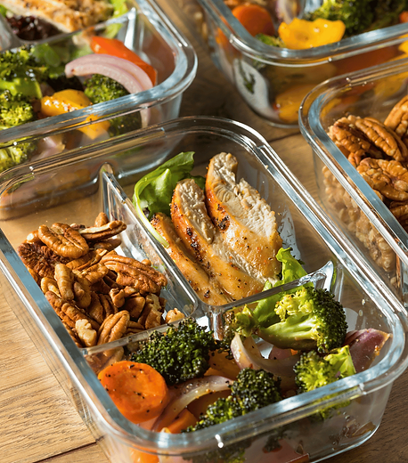 individually packaged meal prep lunch containers