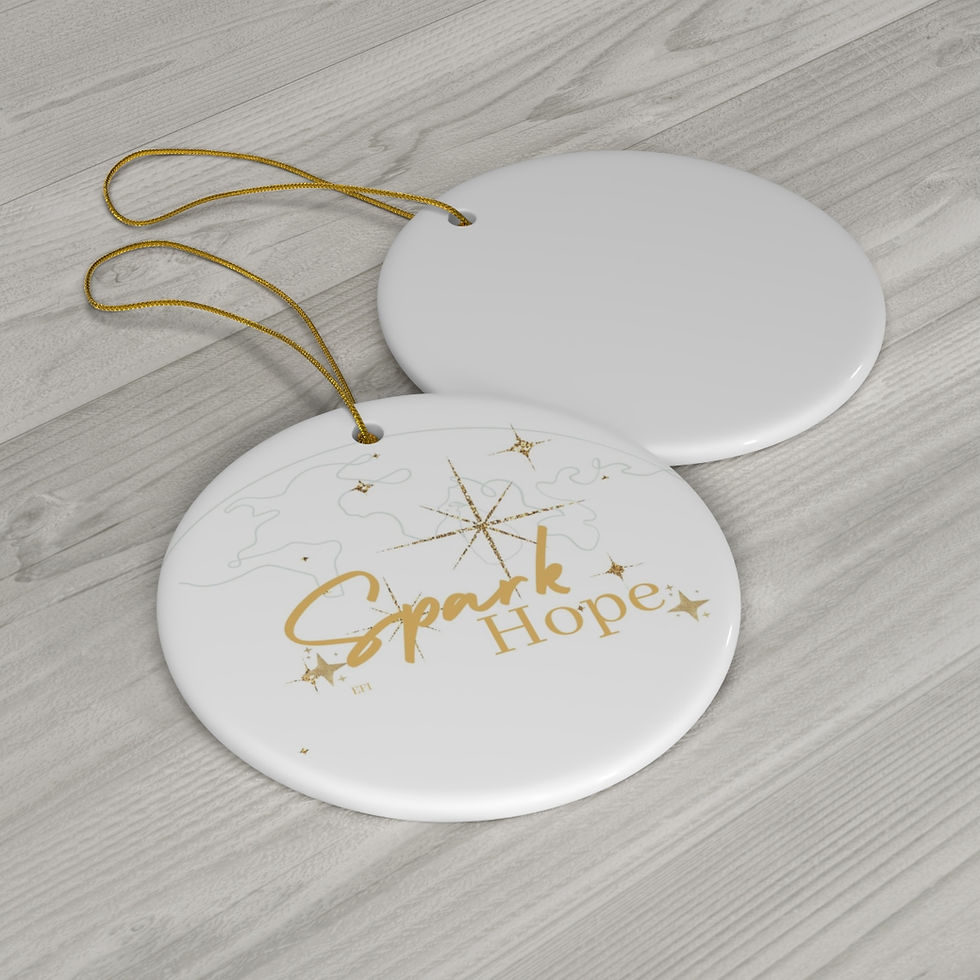 Thumbnail: EFI Spark Hope Around the World Ceramic Ornament, 4 Shapes