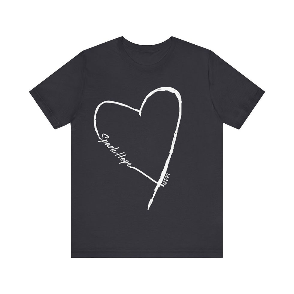 Thumbnail: Spark Hope Heart T-Shirt (white heart) Unisex Jersey Short Sleeve Tee