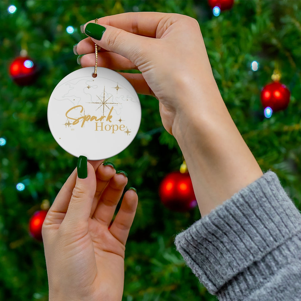 Thumbnail: EFI Spark Hope Around the World Ceramic Ornament, 4 Shapes