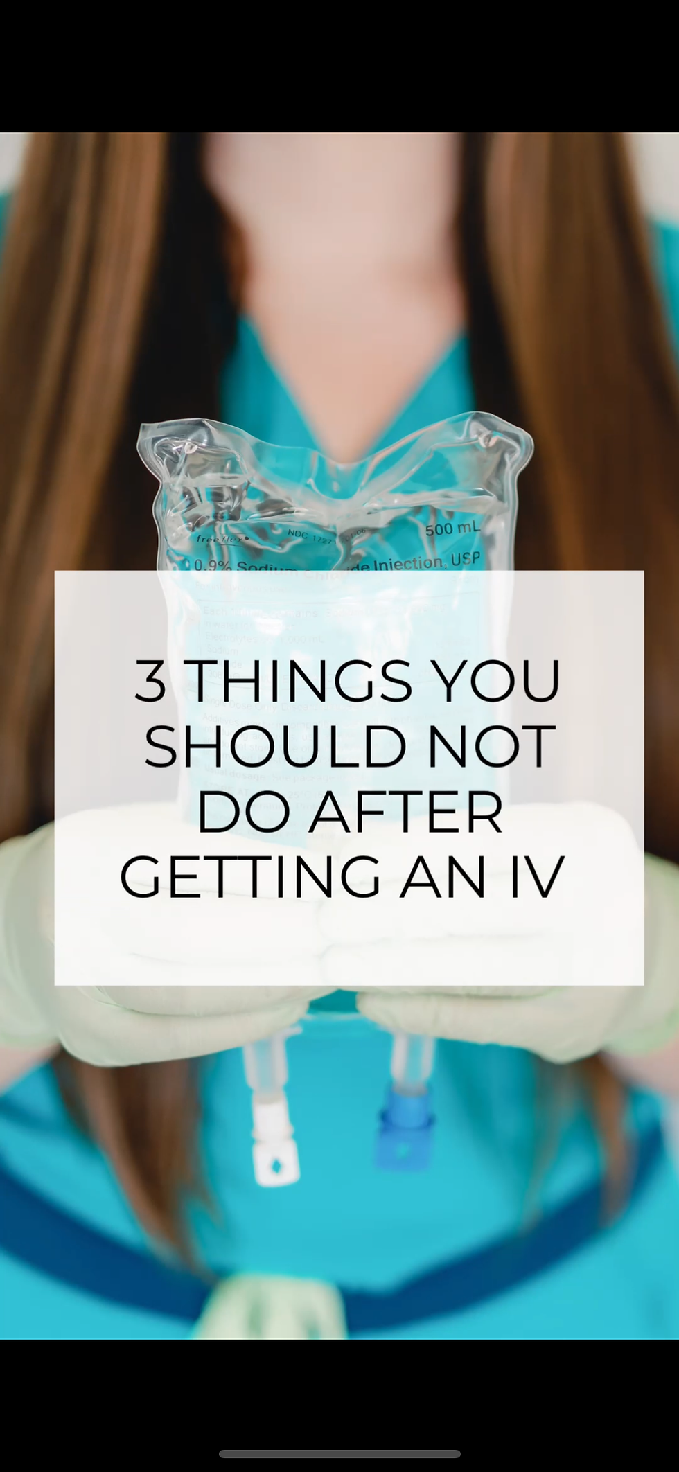 3 THINGS YOU SHOULD NEVER DO AFTER GETTING AN IV