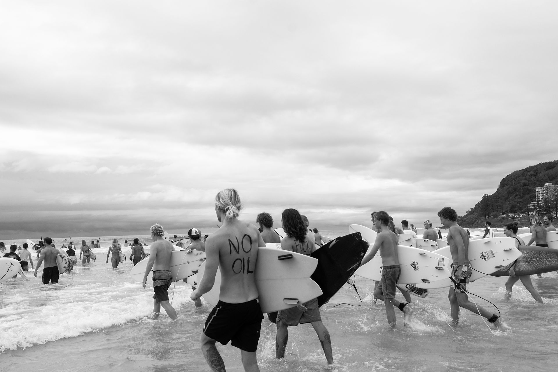 Gold Coast Ocean protectors, protesting against oil drilling in the Great Australian Bight.
