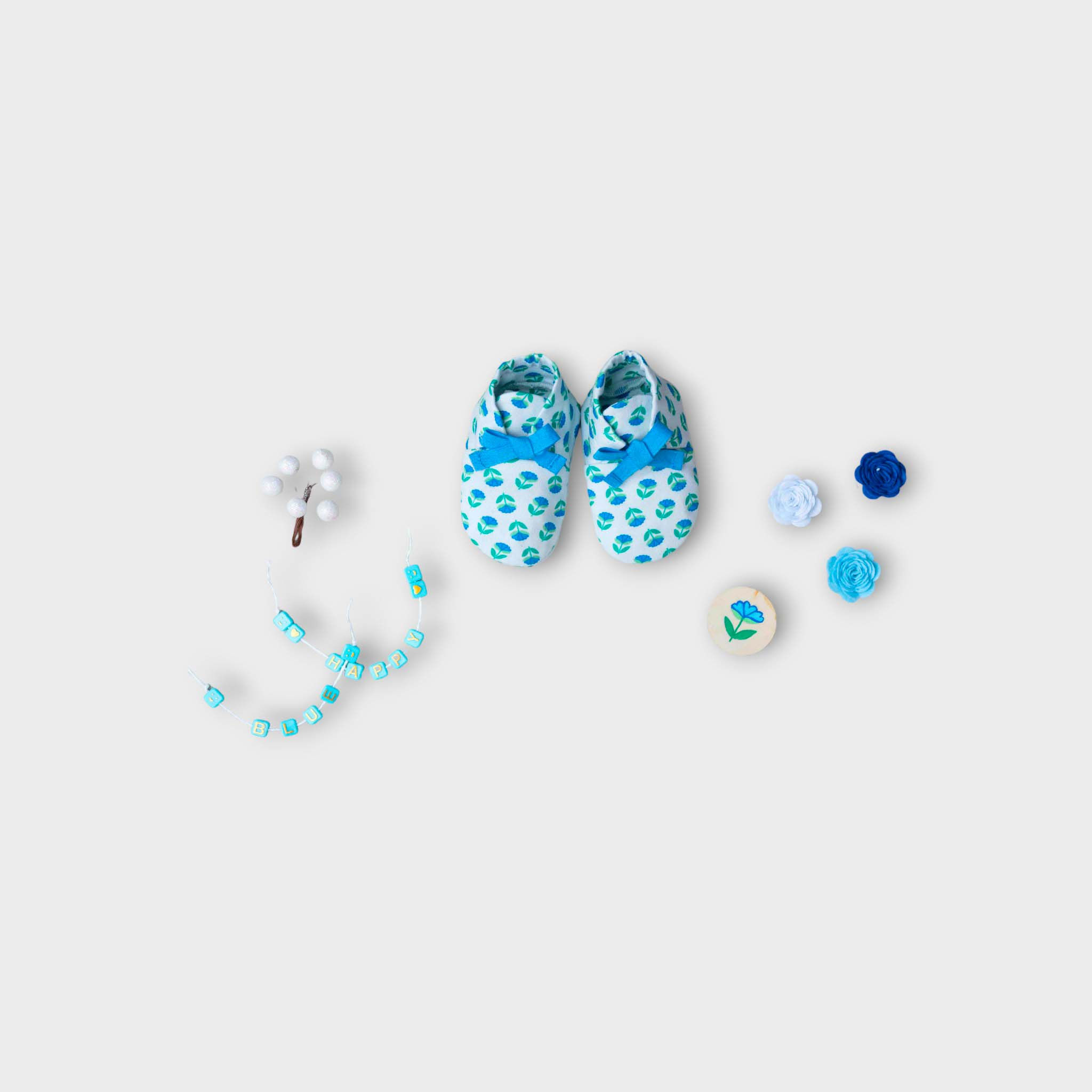 Booties Block Blue