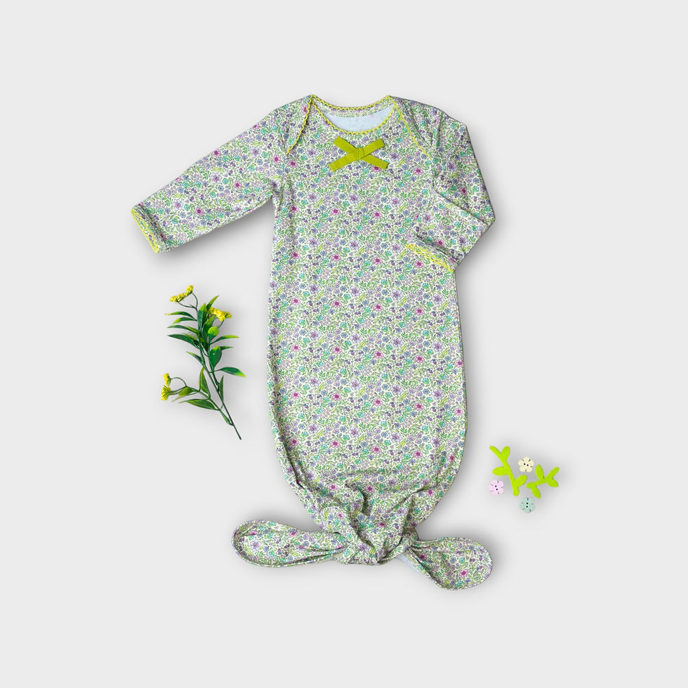 Thumbnail: Knotted Gown Ditsy Lime