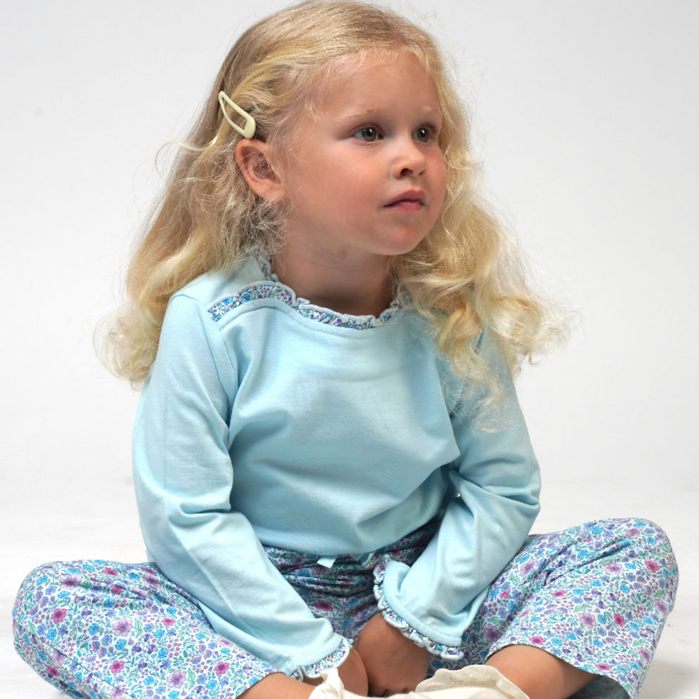 Thumbnail: Ruffle Neck Top Blue