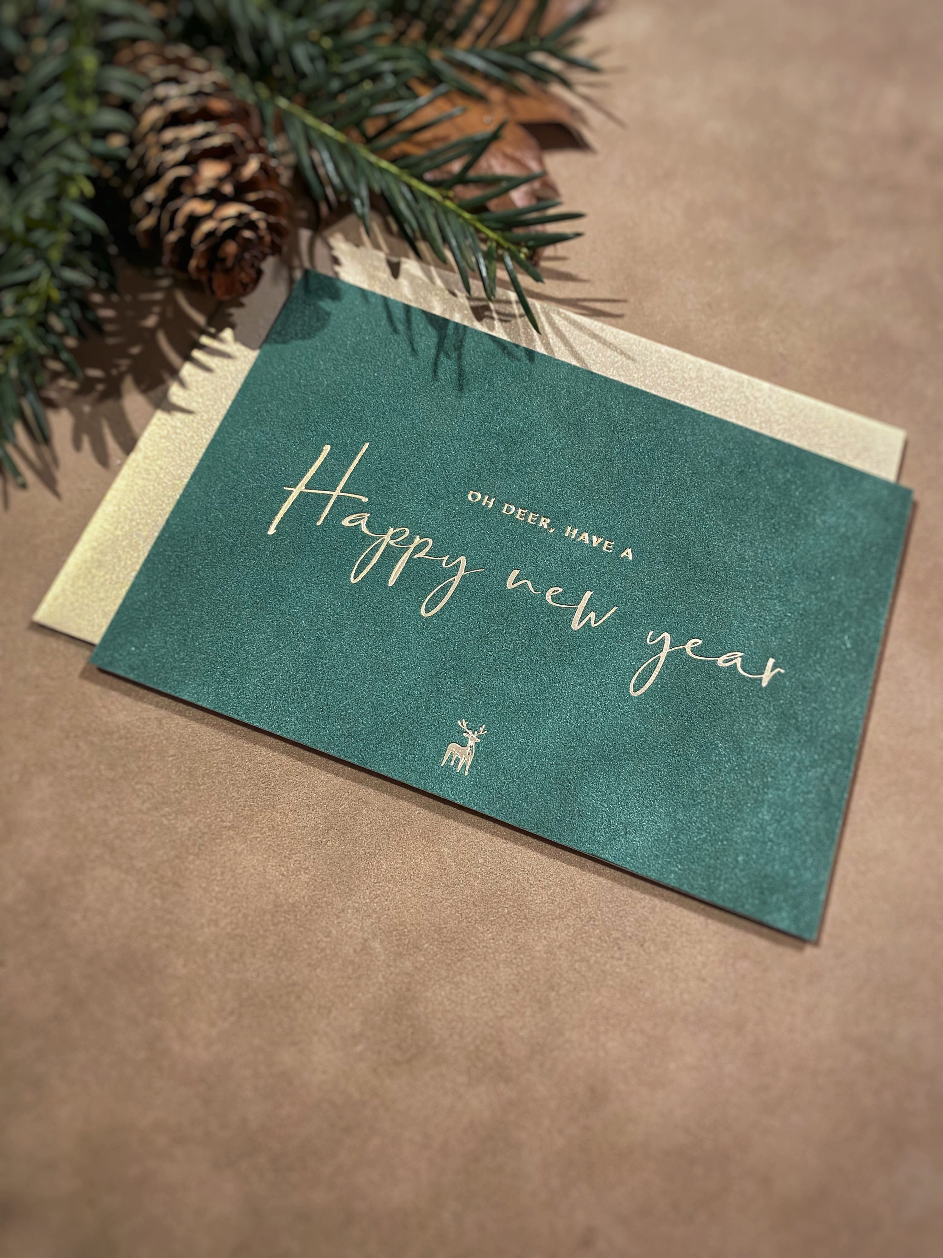 Happy new year | velvet kerstkaart
