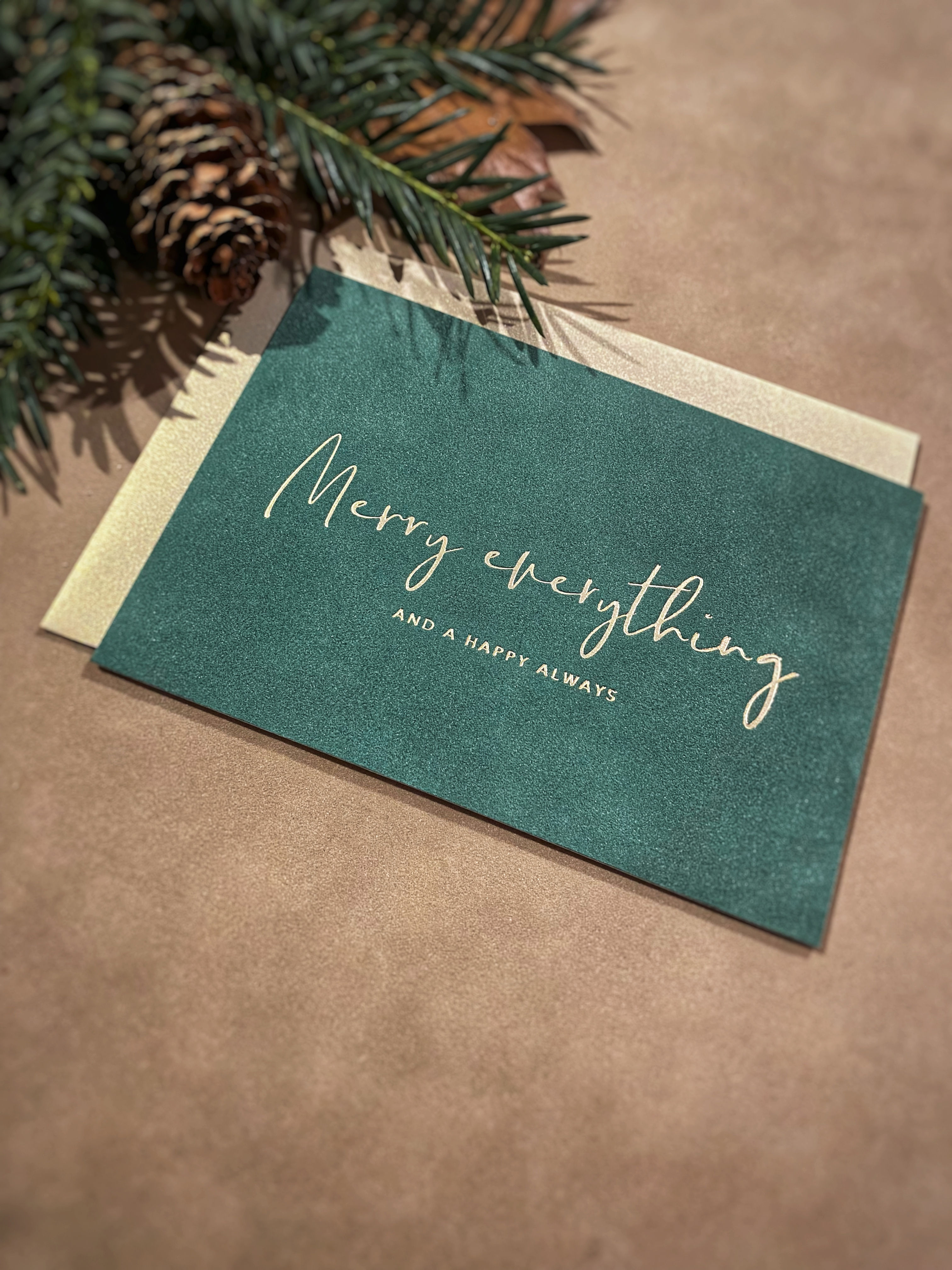 Merry everything | velvet kerstkaart