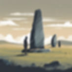 man standing alone in a field of fallen rock pillars, searching for the best herbs for erectile dysfunction.