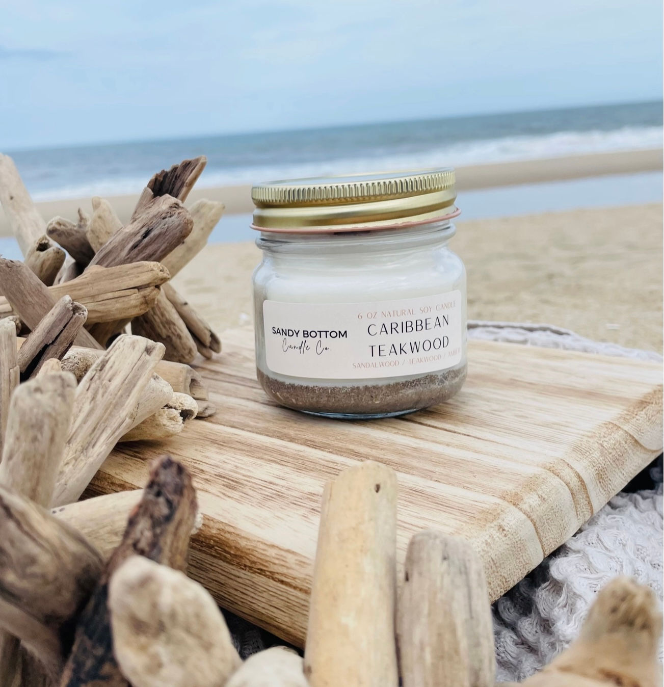 "Caribbean Teakwood" Soy Candle