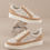 Thumbnail: The Janie | Camel Tweed Wrapped Low Tops
