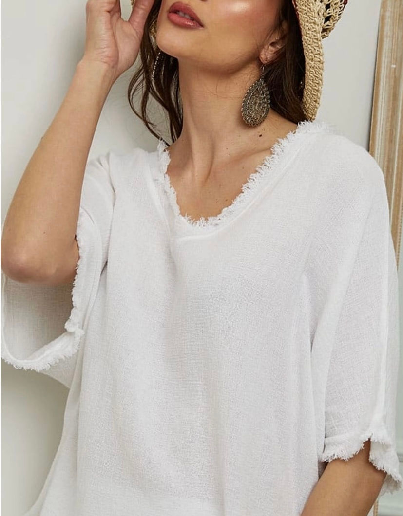 Thumbnail: Lea & Luc Linen/Cotton Blend Top