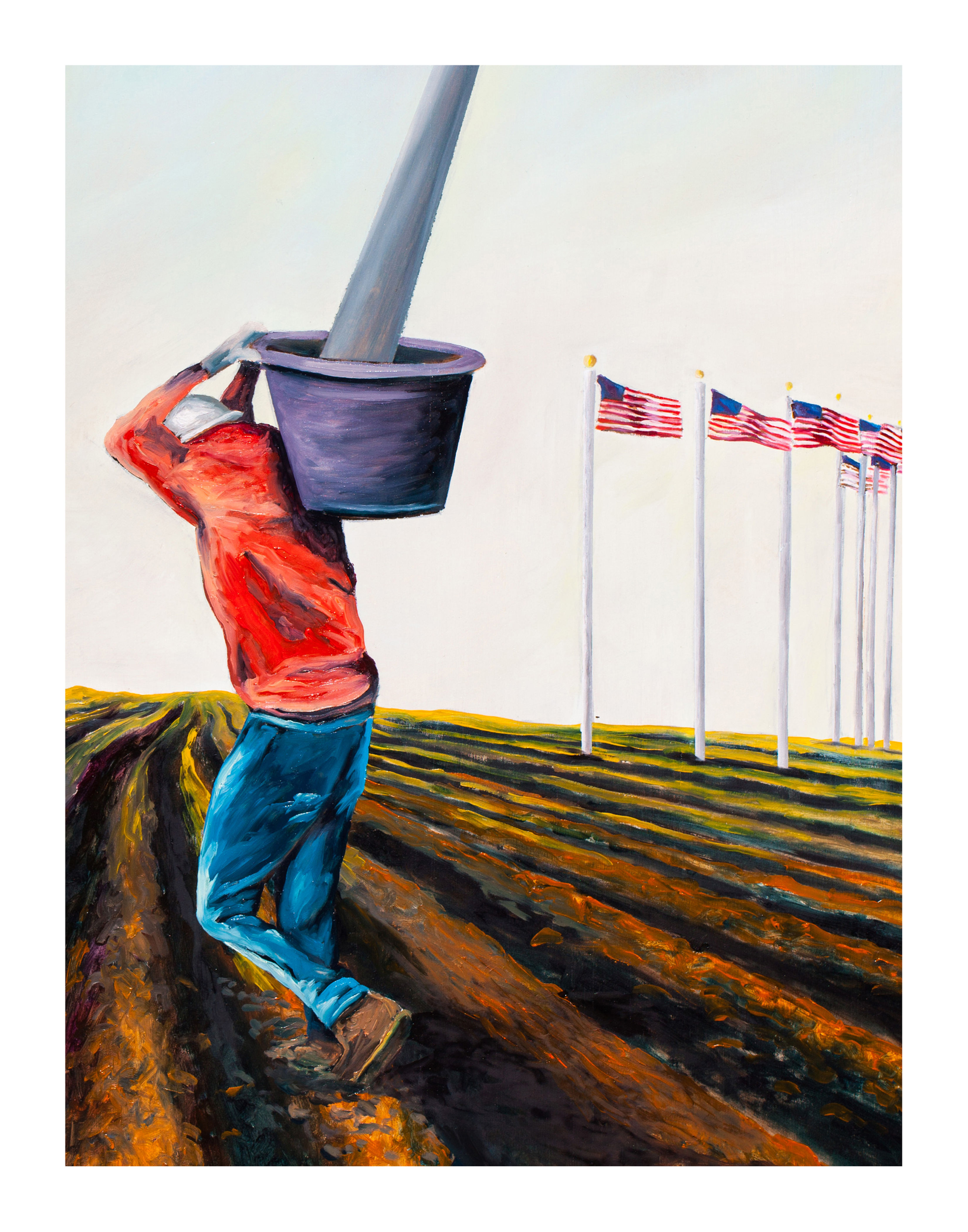 Planting Flags 11 x 15 Print