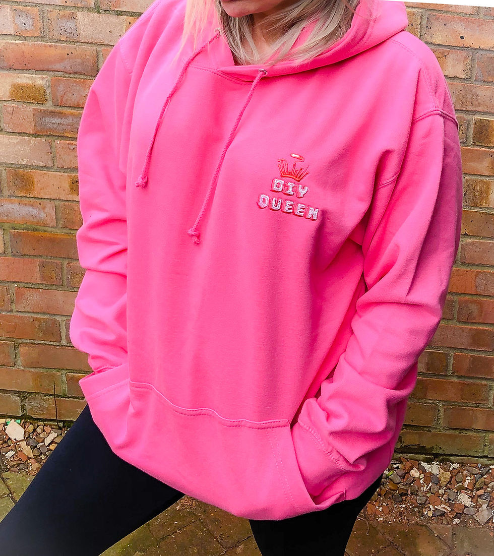 Thumbnail: DIY Queen Lollipop Pink Oversized Logo Hoodie