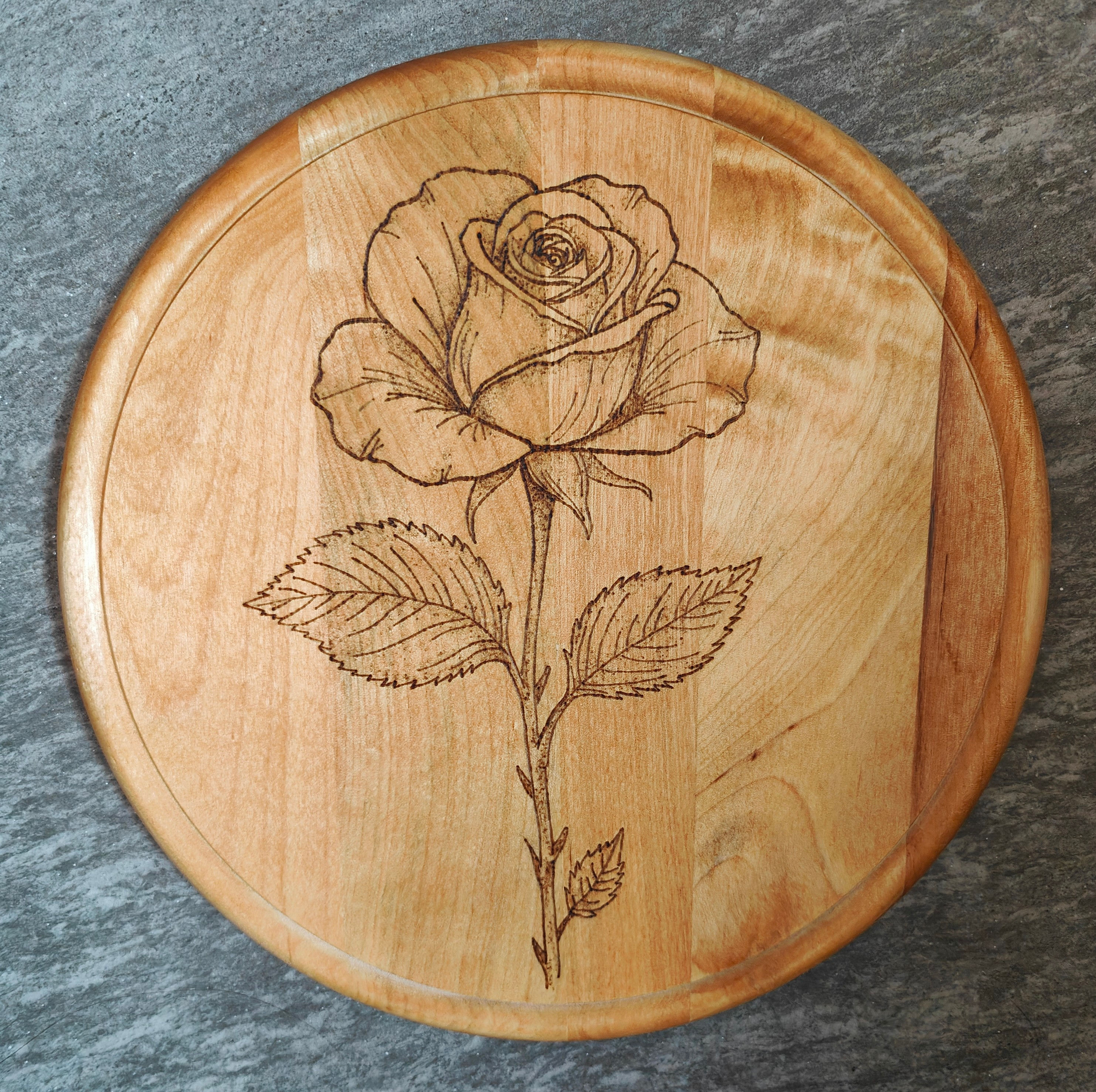 Rundes Schneidebrett Rose
