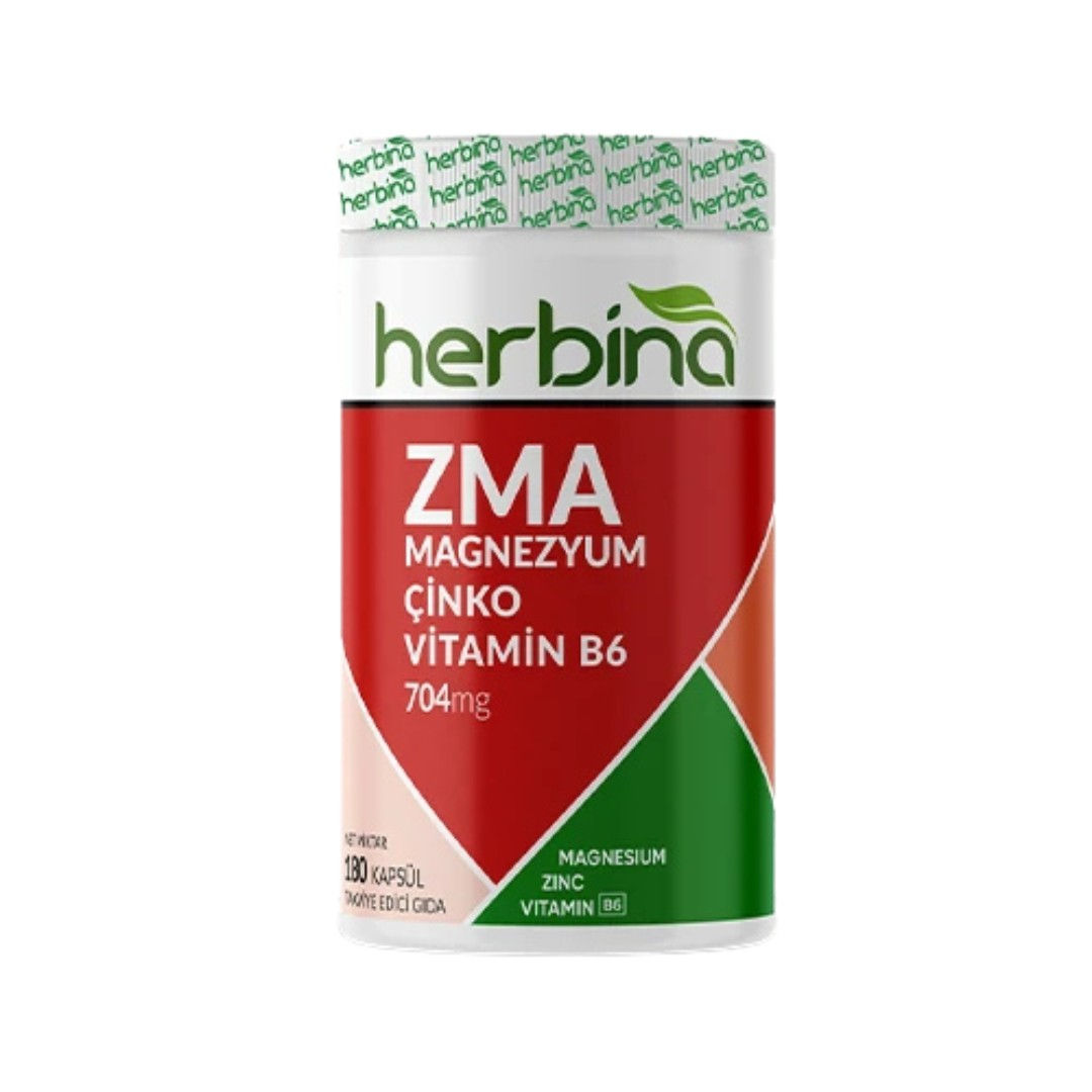 Herbina Zma Magnezyum Çinko Vitamin B6 180 Kapsül
