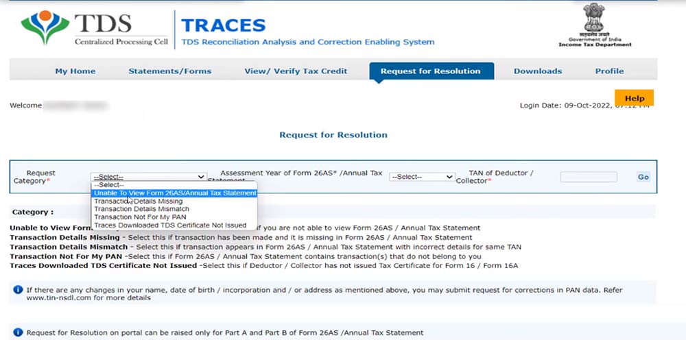 Request for Resolution 