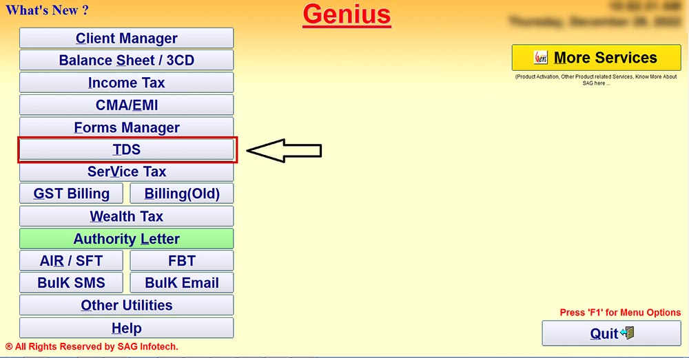 Gen TDS Software Dashboard
