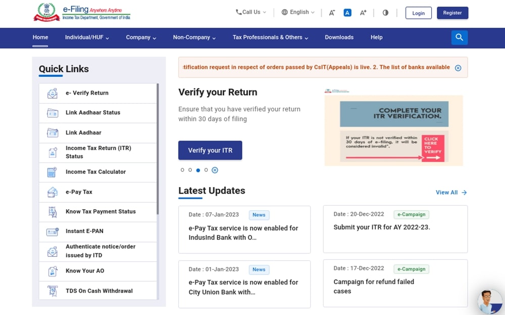 Income Tax Filing Portal