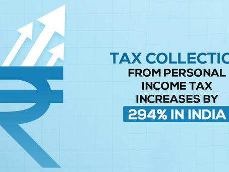 India’s Personal Income Tax Collection Increases by 294% Over the Past Decade